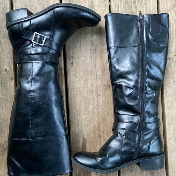 Arizona Delling Riding Boots -Elegant Black Knee-High Women's Boots - Picture 14 of 15